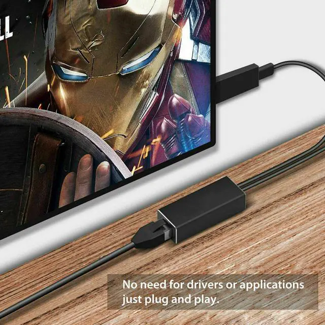 Alt view image 6 of 7 - Micro USB to 100Mb Ethernet 10/100 RJ45 Network LAN Adapter For Nintendo Switch