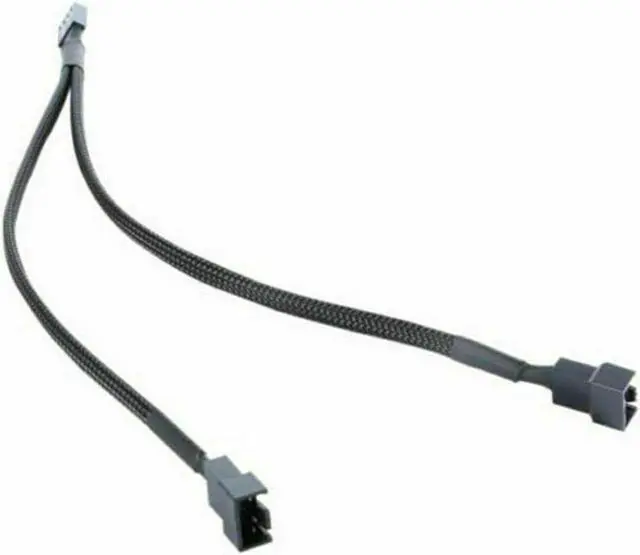 Alt view image 4 of 6 - 4-Pin PWM to Dual PWM Sleeved Computer Case Fan Power Y-Splitter Adapter Cable