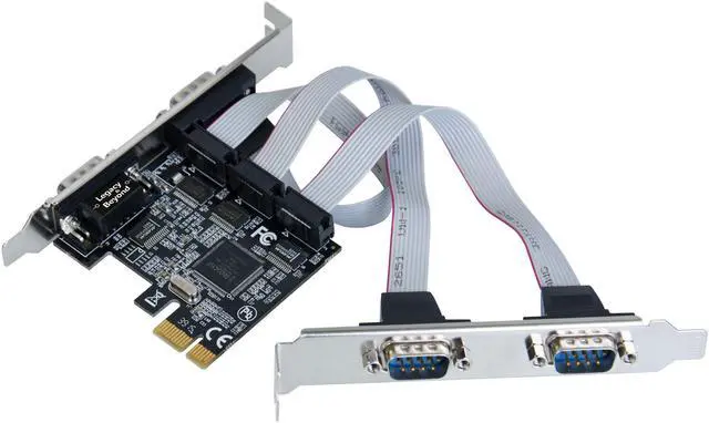 Alt view image 2 of 3 - SIIG Quad-Serial 4-Port / RS-232 PCIe Card Adapter w/ 16C550 UART (LB-S00114-S1)