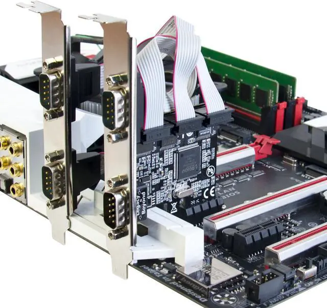 Alt view image 3 of 3 - SIIG Quad-Serial 4-Port / RS-232 PCIe Card Adapter w/ 16C550 UART (LB-S00114-S1)