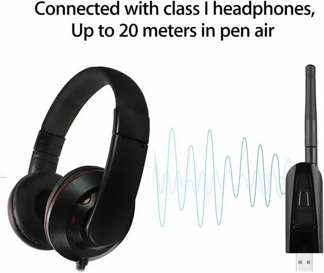Alt view image 3 of 7 - Wireless Bluetooth 5.0 Transmitter A2DP Dongle Audio Music Adapter for PC Switch