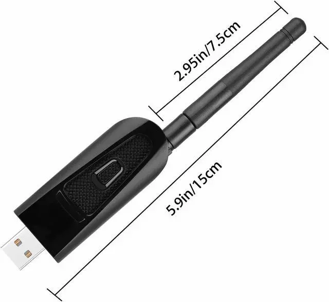Alt view image 7 of 7 - Wireless Bluetooth 5.0 Transmitter A2DP Dongle Audio Music Adapter for PC Switch