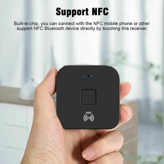 Alt view image 2 of 6 - Bluetooth 5.0 Receiver Wireless 3.5mm Jack AUX NFC to 2 RCA Audio Stereo Adapter