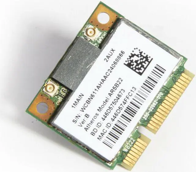 Alt view image 4 of 6 - Dual Band 300Mbps Atheros AR5B22 AW-NB110H BT 4.0 Mini PCI E Wireless Wifi Card