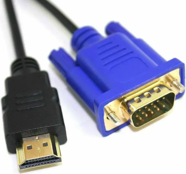 Alt view image 4 of 7 - HDMI Gold Male to VGA 15 Pin 6FT Video Adapter Cable For HDTV DVD BOX Computers