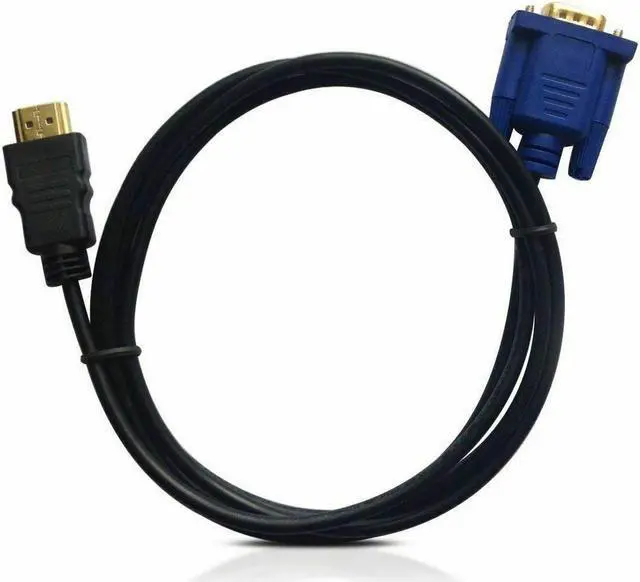 Alt view image 6 of 7 - HDMI Gold Male to VGA 15 Pin 6FT Video Adapter Cable For HDTV DVD BOX Computers