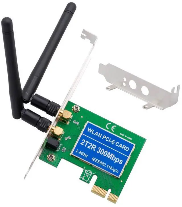Main image of PCIe Wireless 300Mbps Internal PCIe WiFi Card PCI Express Network Card For PC Desktop 2.4 GHz Dual Antenna 2T2R PCI-e WLAN Card