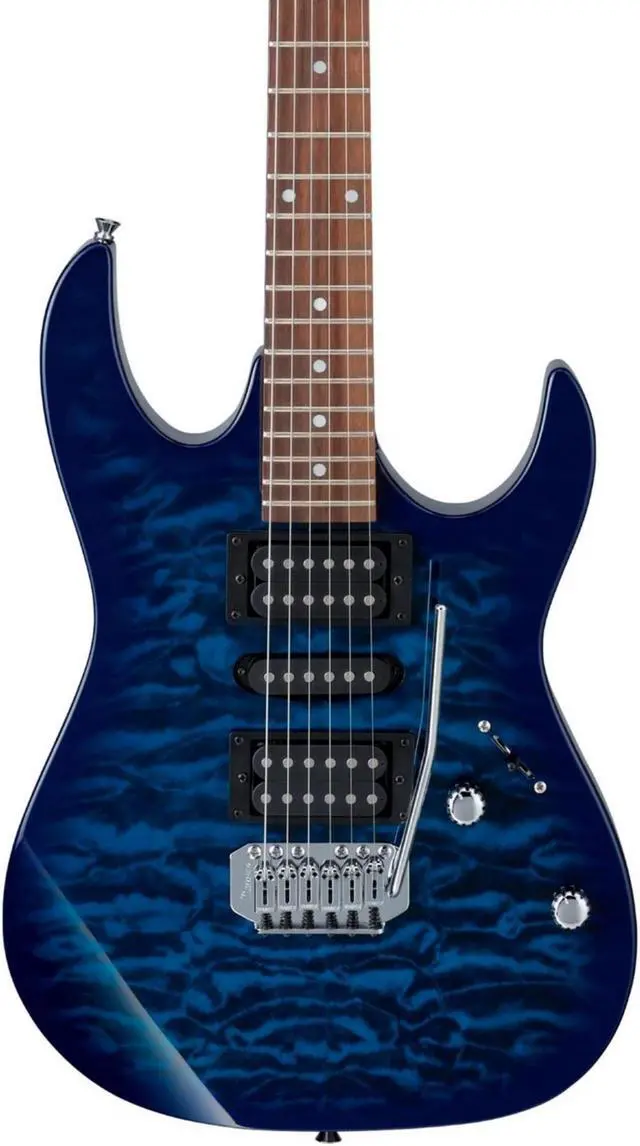 Alt view image 5 of 8 - Ibanez GRX70QA Electric Guitar Transparent Blue Burst