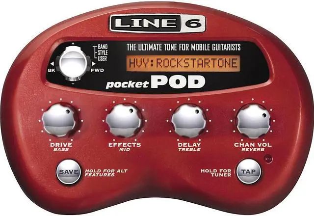 Alt view image 7 of 20 - Line 6 Pocket POD - Mini Guitar Amp Modeler Guitar Multi-Effect