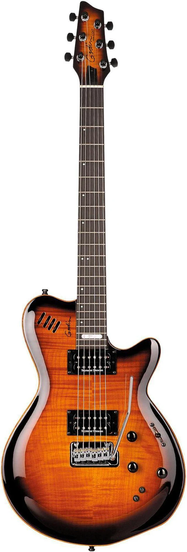Alt view image 10 of 10 - Godin (024124) LGXT Cognac Burst Flame Electric Guitar with Gig Bag