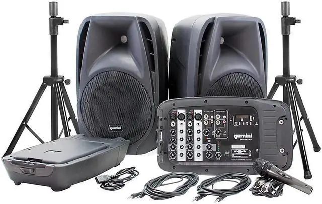 Main image of Gemini ES-210MXBLU-ST Portable PA System
