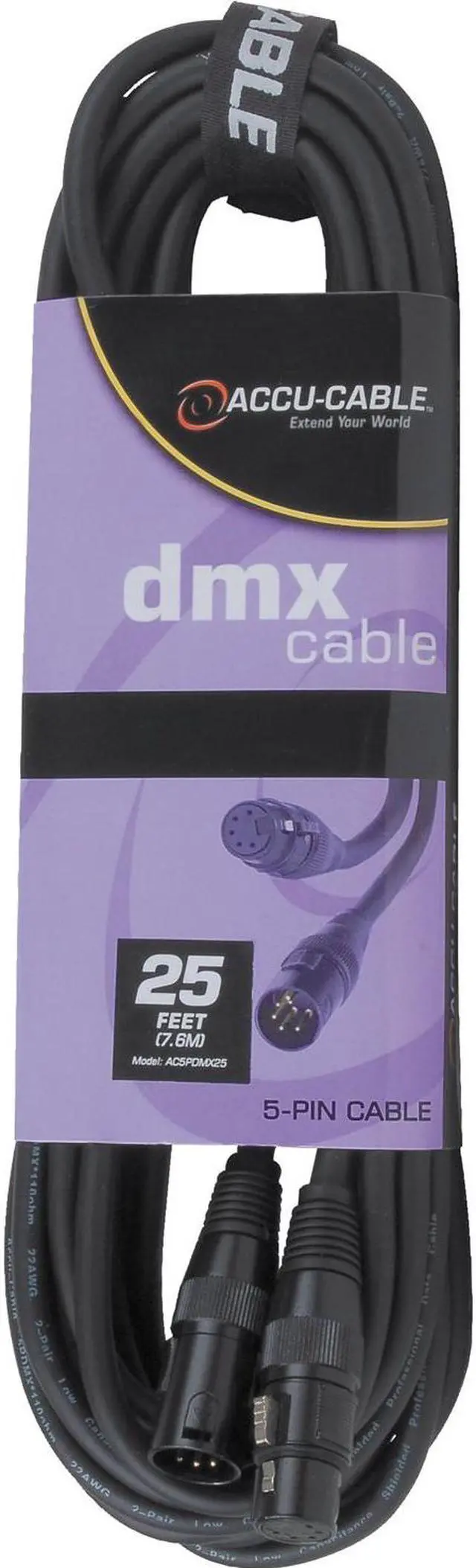 Alt view image 3 of 6 - NEW AMERICAN DJ AC5PDMX25 25 FEET 5 PIN DMX CABLE
