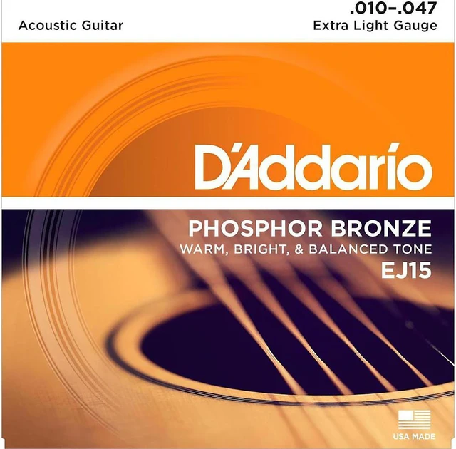 Alt view image 8 of 17 - D'Addario EJ15 Phos/Bronze Extra Lt Ac Guitar Strings