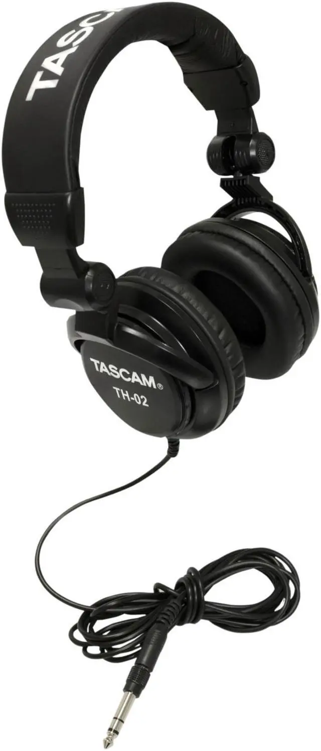 Alt view image 8 of 20 - TASCAM TH-02 Recording Studio Headphones Black