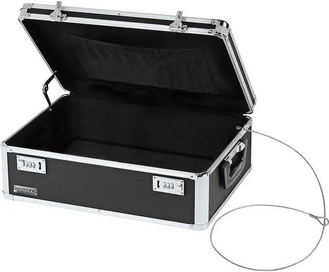 Alt view image 5 of 15 - Locking Storage Chest Medium Density Fiberboard 14.5 x 8 x 19.5 Black VZ00323