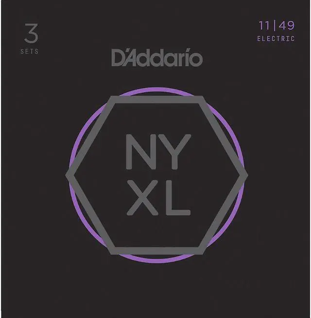 Main image of D'Addario NYXL1149 Medium 3-Pack Electric Guitar Strings