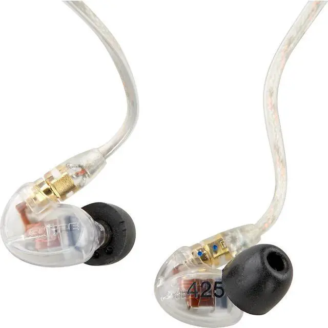 Alt view image 9 of 20 - Shure SE425 Pro In-Ear Sound Isolating Dual Driver Earphones - Clear