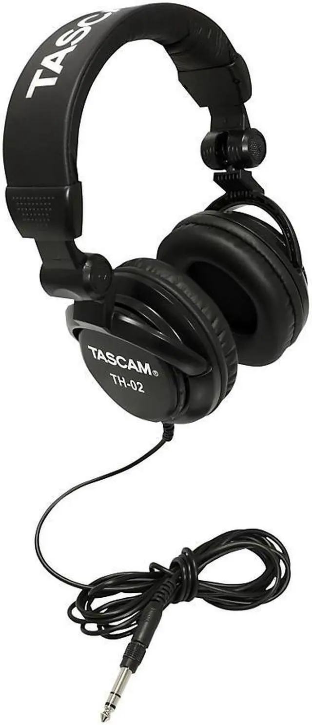 Alt view image 10 of 20 - TASCAM TH-02 Recording Studio Headphones Black