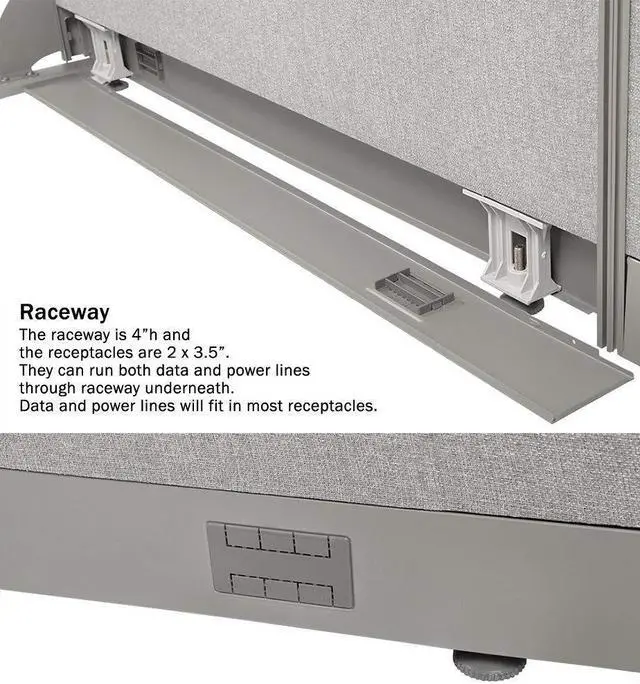 Alt view image 4 of 6 - GOF 2 Station 48"H Open Cubicle Office Panel / Workstation / Office Partition / Panel / Divider