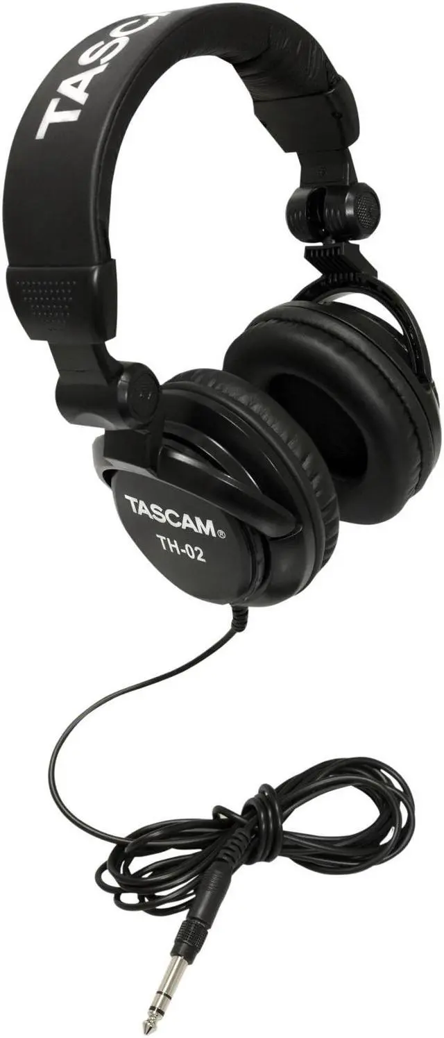 Alt view image 11 of 20 - TASCAM TH-02 Recording Studio Headphones Black
