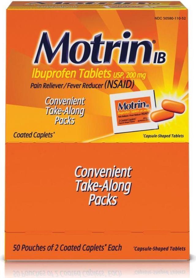 Alt view image 7 of 14 - Motrin IB Ibuprofen Tablets Two-Pack 50 Packs/Box 48152