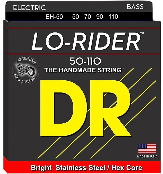 Main image of DR Strings Lo-Rider EH-50 Heavy Stainless Steel 4-String Bass Strings