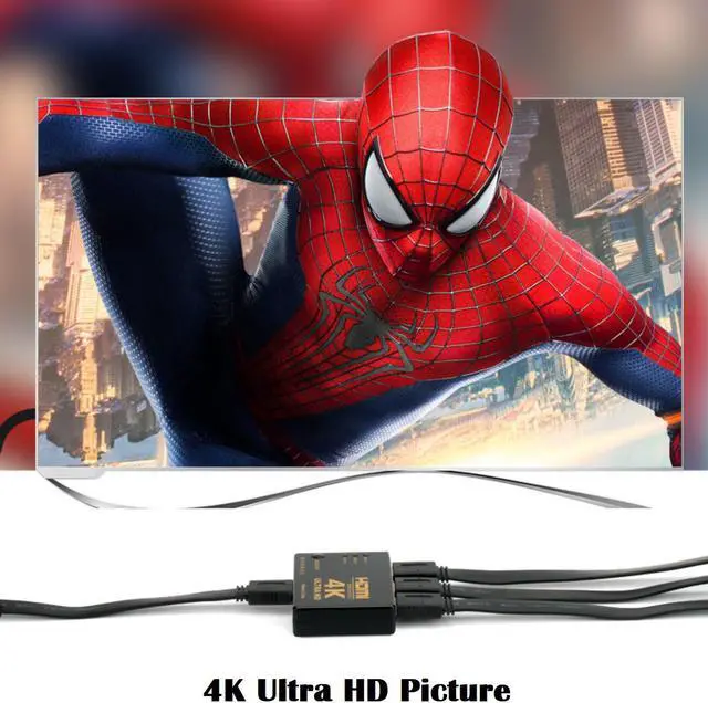 Alt view image 7 of 7 - 4K HDMI Switcher 4K 3D 1080P 3 In 1 Out Splitter, 3 inputs 1 output HDMI Splitter.