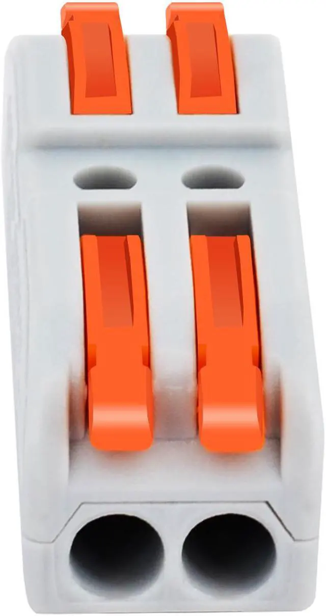 Alt view image 6 of 6 - GREENCYCLE 2 Conductor Compact Connectors Lever-Nut Wire Connectors for 2 Circuit Inline Splices 28-12 AWG ,one-to-one quick terminal block splicing type(20 Pcs)