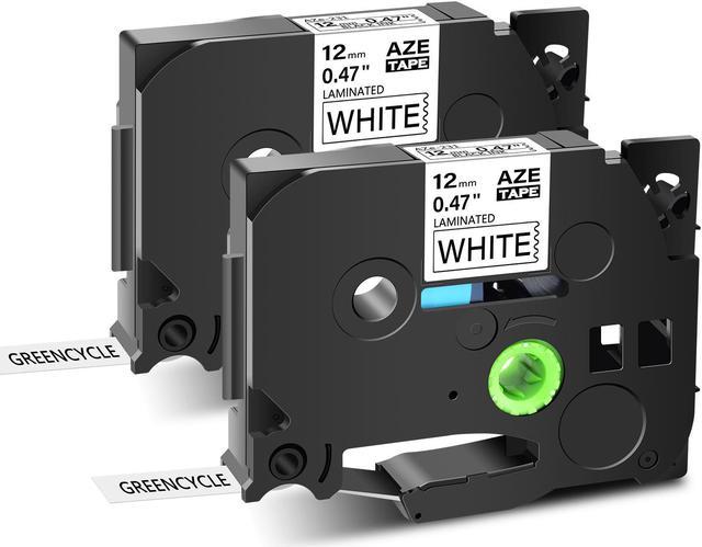 5 COMPATIBLE BLACK print WHITE LABEL TAPE 12mm 1/2" TZe 231 EZ TOUCH BROTHER 