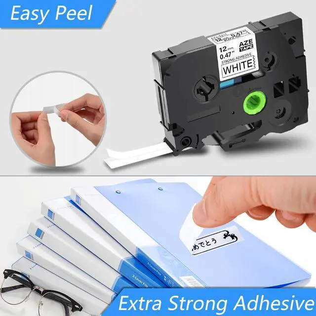 Alt view image 4 of 7 - GREENCYCLE 10 Pack Compatible Brother P-touch Extra Strength TZe Label Tape TZe-S231 TZ-S231 TZe-231 TZe231 for Brother P-touch Label Maker PT-D210 PT-D600 PT-H110 PT-D400AD (0.47" x 26.2' 12mm x 8m)