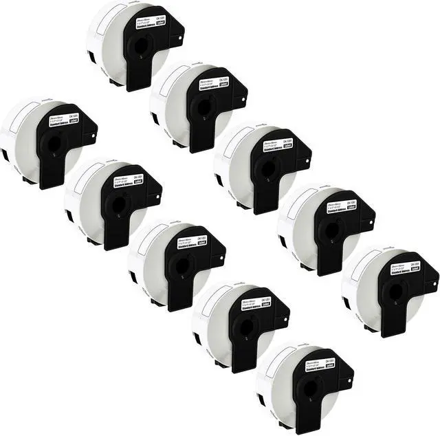 Main image of GREENCYCLE 10 Roll DK-1201 DK1201 Die-Cut Address Labels 1.14" x 3.5" (29 mm x 90 mm) Compatible for Brother QL-1050 QL-1050N QL-1060N QL-1100 QL-1110NWB, 400 Labels/Roll,with Cartridge Frame