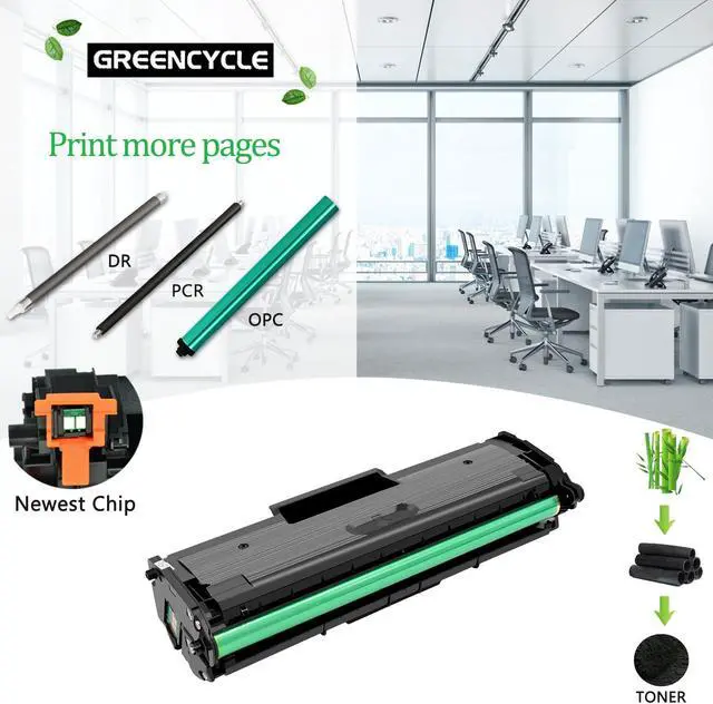 Alt view image 3 of 6 - GREENCYCLE Compatible Black Toner Cartridge MLT-D101S for Samsung 101 101S ML-2160 ML-2161 ML-2162 ML-2163 SCX-3400