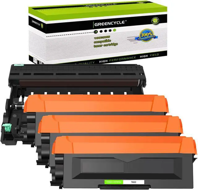 Main image of GREENCYCLE 4PK Set Compatible with Brother TN660 DR630 (3 Toner, 1 Drum) High Yield for DCP-L2300D MFC-L2720DW Printer