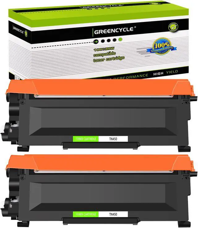 Main image of GREENCYCLE Compatible Toner Cartridge Replacement for Brother TN450 TN-450 TN420 TN-420 for HL-2270DW HL-2280DW HL-2230 HL-2240 MFC-7360N MFC-7860DW DCP-7065DN Intellifax 2840 2940 (2 Pack Black)