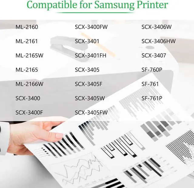 Alt view image 2 of 6 - GREENCYCLE Compatible Black Toner Cartridge MLT-D101S for Samsung 101 101S ML-2160 ML-2161 ML-2162 ML-2163 SCX-3400