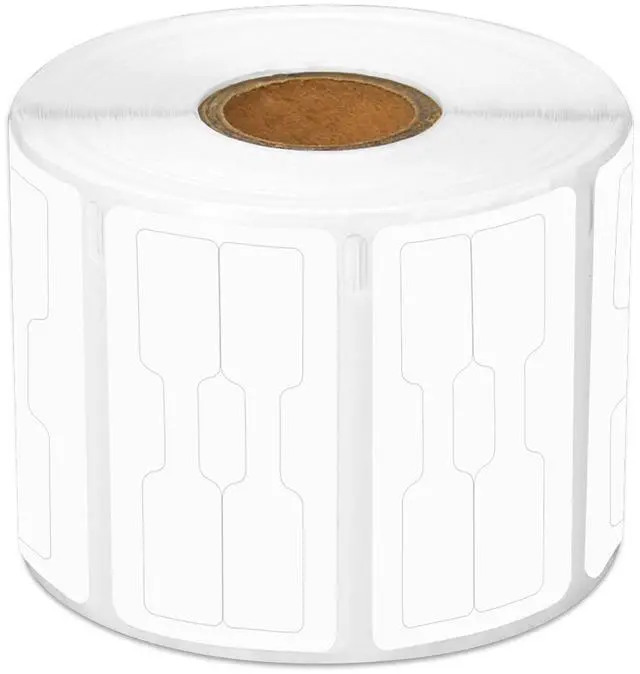 Main image of GREENCYCLE 1 Roll (1500 Labels/Roll) Compatible for Dymo Zebra 30299 3/8" x 3/4" (10mm x 19mm) Die-Cut Barbell Style Adhesive Jewelry Price Tag 2-up Labels
