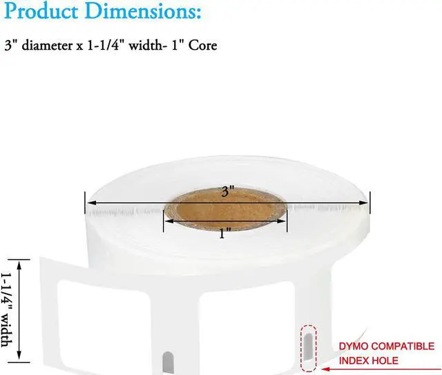 Alt view image 2 of 6 - GREENCYCLE 20 Roll Compatible for Dymo 30332 1" x 1" (25mm x 25mm) White Multipurpose Square Address Shipping Barcode Label for Labelwriter 450, 450 Turbo, 4XL, 750 Labels per Roll,NOT FIT 550 & 5XL