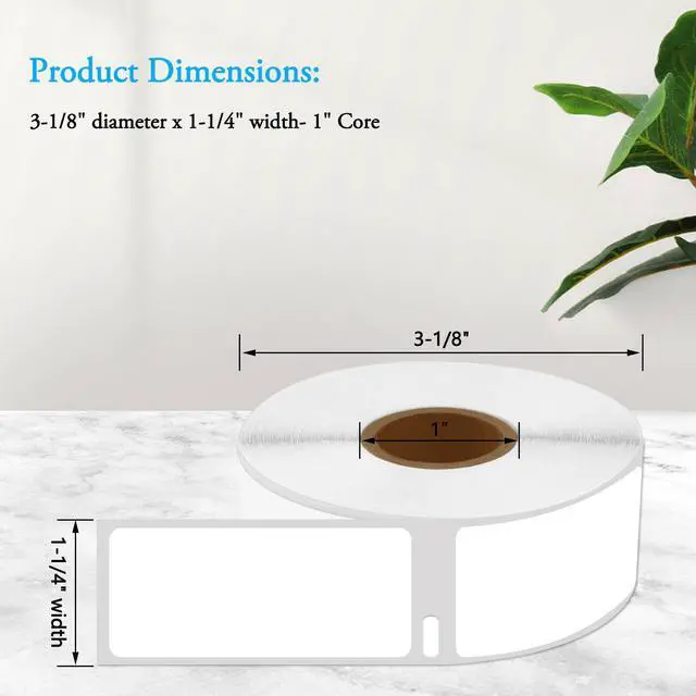 Alt view image 2 of 6 - GREENCYCLE 50 Roll Compatible for Dymo 30336 1" x 2-1/8" White Multipurpose Address Barcode Label Compatible for 450, 450 Turbo, 4XL Printers, 500 Labels per Roll, NOT FIT 550 & 5XL