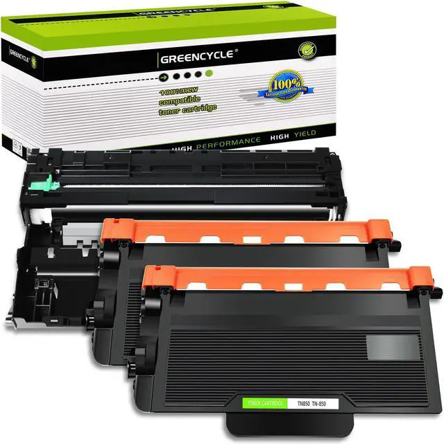 Main image of GREENCYCLE Compatible TN850 TN-850 Black Toner Cartridge and DR820 DR-820 Drum Unit Compatible for Brother HL-L6200DW HL-L6200DWT MFC-L5850DW MFC-L5900DW HL-L5200DW Series Printers (2 Toner, 1 Drum)
