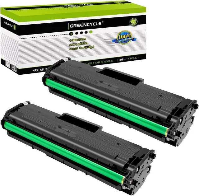 Main image of GREENCYCLE 2 Pack Compatible Black Toner Cartridge Replacement for Samsung 111S MLT-D111S MLTD111S use in Xpress M2020W M2024W M2070FW M2070W Printer