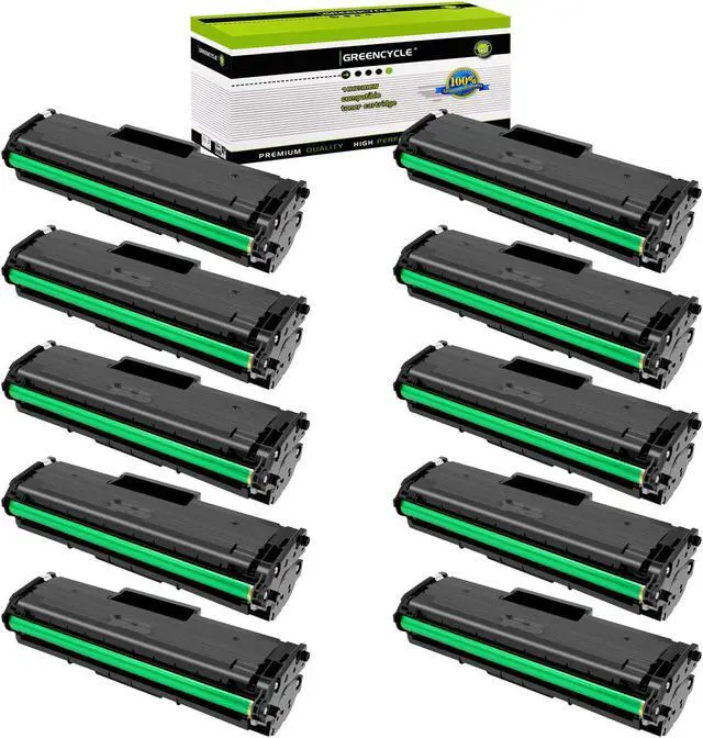 Main image of GREENCYCLE 10 Pack Compatible Black Toner Cartridge Replacement for Samsung 111S MLT-D111S MLTD111S use in Xpress M2020W M2024W M2070FW M2070W Printer