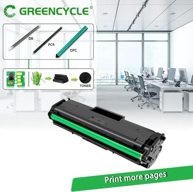 Alt view image 3 of 7 - GREENCYCLE 2 Pack Compatible Black Toner Cartridge Replacement for Samsung 111S MLT-D111S MLTD111S use in Xpress M2020W M2024W M2070FW M2070W Printer