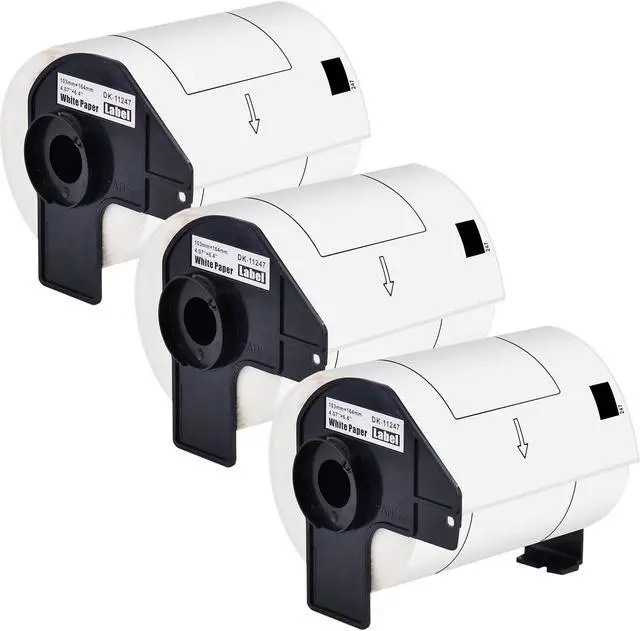Main image of GREENCYCLE 3 Roll Compatible for Brother DK-1247 DK1247 Die-Cut Large Shipping White Paper Labels 4.07x 6.4'' 103mm x 164 mm for QL-1050 QL-1060N QL-1100 QL-1110NWB, 180 Labels/Roll