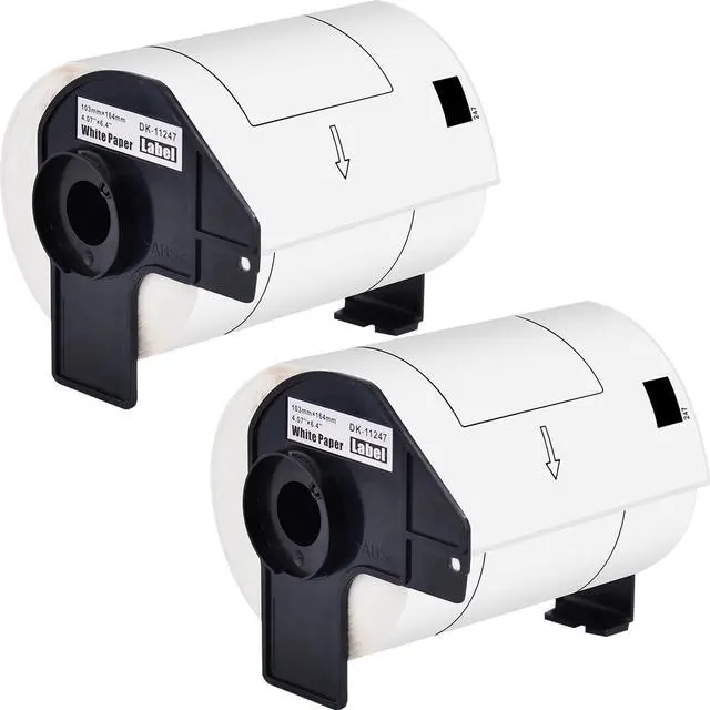 Main image of GREENCYCLE 2 Roll Compatible for Brother DK-1247 DK1247 Die-Cut Large Shipping White Paper Labels 4.07x 6.4'' 103mm x 164 mm for QL-1050 QL-1060N QL-1100 QL-1110NWB, 180 Labels/Roll
