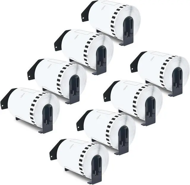 Main image of GREENCYCLE 7 Roll Compatible for Brother DK-2243 DK2243 4'' x 100' (102mm x 30.4m) Continuous White Paper Large Tape Shipping Address Thermal Direct Labels