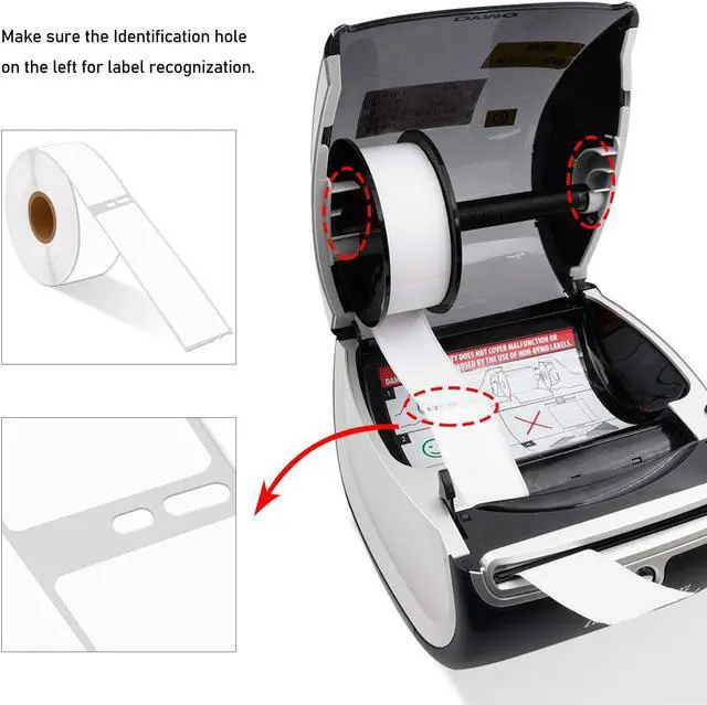 Alt view image 5 of 7 - GREENCYCLE Compatible for Dymo 30252 Address Mailing UPC Labels 1 1/8" x 3 1/2" (1" Core) Premium Adhesive & Resolution for DYMO Labelwriter 450 Duo 4XL, 100 Rolls, 350 Labels/Roll [NOT FIT 550 & 5XL]