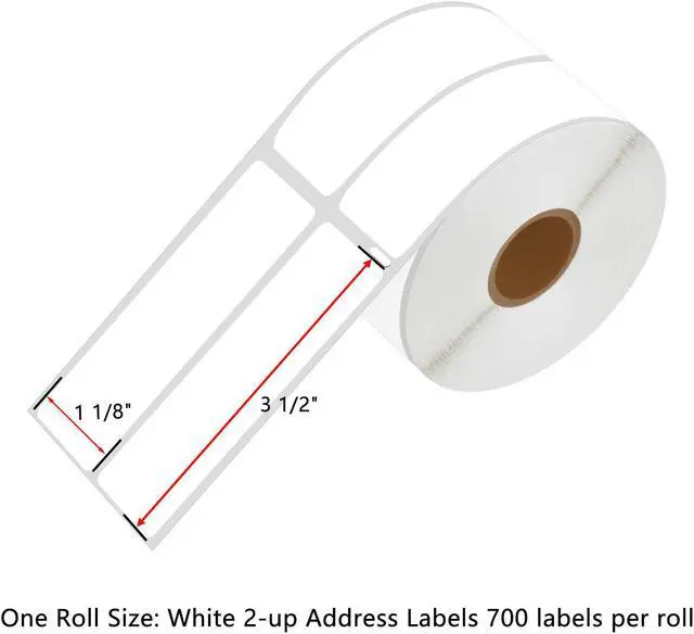 Alt view image 2 of 6 - GREENCYCLE 100 Rolls Compatible for Dymo 30253 White 2-UP LW Mailing Address Labels 1 1/8" x 3 1/2"(28mm x 89mm) 1" Core for Label Writer 450, 450 Turbo, 4XL, 700 Labels per Roll,NOT FIT 550 & 5XL