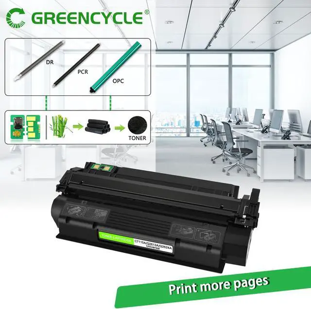 Alt view image 2 of 7 - GREENCYCLE High-yield Compatible Toner Cartridge Replacement for HP 15A C7115A work with Laserjet 1000 1005 1200 1220 3300 3320 3330 3380 Printer (Black, 1-Pack)