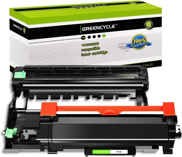Main image of GREENCYCLE 2PK Compatible with Brother TN760 TN730 Toner Cartridge with Chip DR730 Drum Unit (1 Toner,1 Drum) for DCP-L2550DW