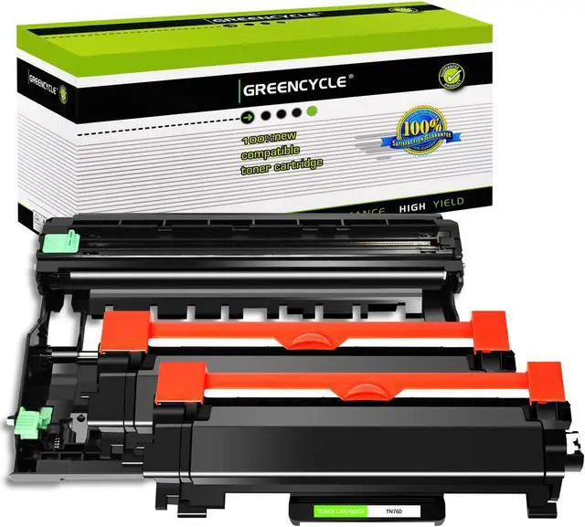 Main image of GREENCYCLE TN760 TN-760 Toner Cartridge DR730 Drum Unit Set Compatible for Brother HL-L2350DW HL-L2395DW HL-L2390DW HL-L2370DW MFC-L2750DW MFC-L2710DW DCP-L2550DW Printer (2 Toner, 1 Drum)
